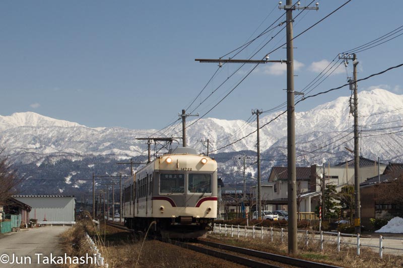 富山地方鉄道雪山バック