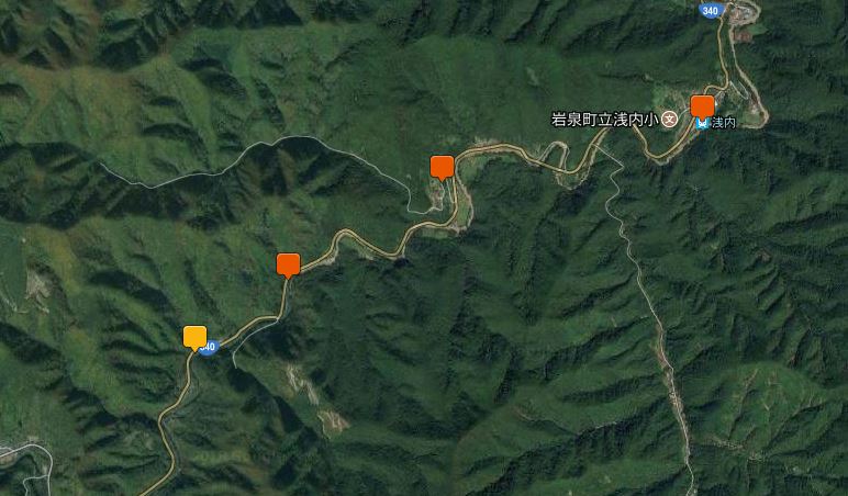 岩泉線撮影地地図